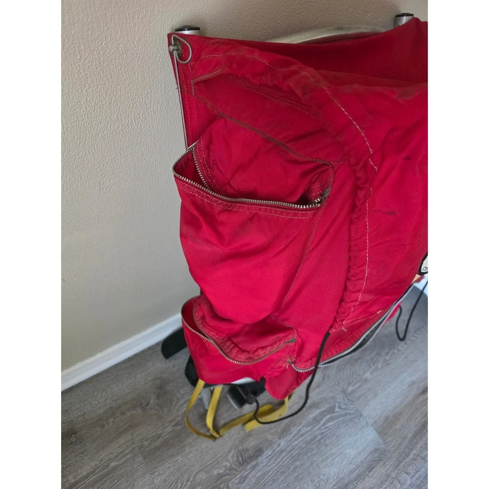 Vintage Kelty Red External Frame Backpack Sierra Club Patch Hiking Camping Bag